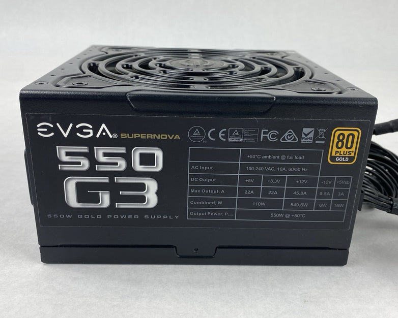 EVGA SuperNova 550 G3 220-G3-0550 80 Plus Gold 550W Power Supply Tested
