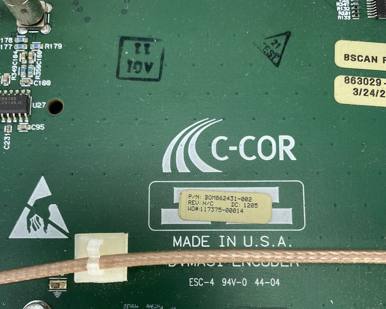 C-COR Video Systems DV6101MASI01 DVB ASI SMPTE 310m MPEG TRANSPORT Multiport