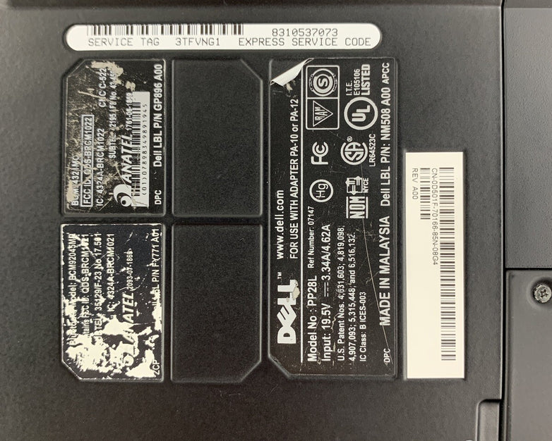 Dell XPS M1530 Core 2 Duo 00010676 2.4 GHz 2 GB No OS No HDD No Batt No AC