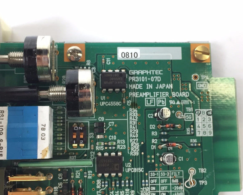 Graphtec Preamplifier PR3101-07D - For Parts or Repair