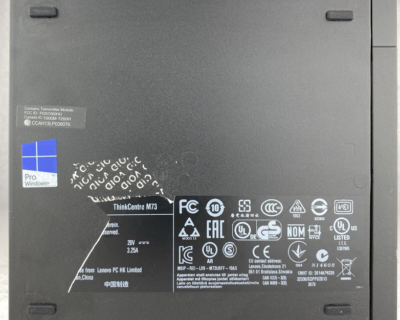 Lenovo ThinkCentre M73 Micro Intel Quad Core i5-4590T 2.0GHz 8GB RAM No HDD OS