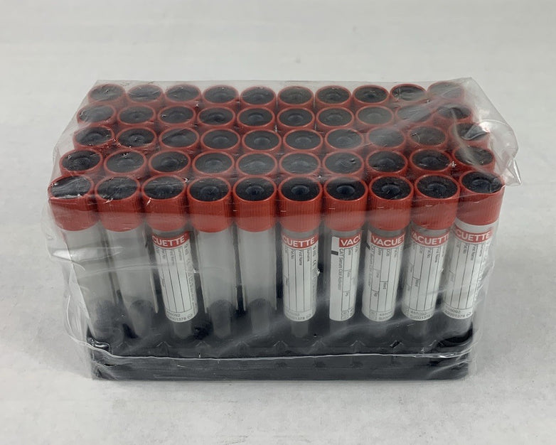 Vacuette 455092 9ml CAT Serum Clot Activator 13x100 50pcs Non-Ridged Tubes