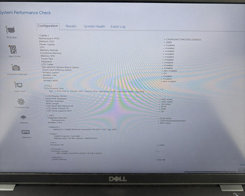 Dell Latitude 5500 15.6" Intel i5-8365U 1.6 GHz 8 GB Ram No OS No HDD No AC