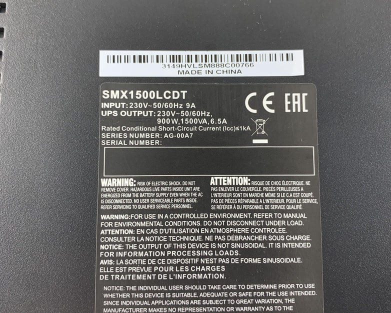 Tripp Lite SMX1500LCDT  1500VA SmartUPS AVR LCD Battery Backup Tested No Batts
