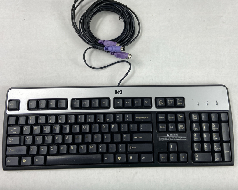 Lot of 4 (Four) Hewlett Packard HP KB-0316 | SK-2880 Black/Silver PS/2