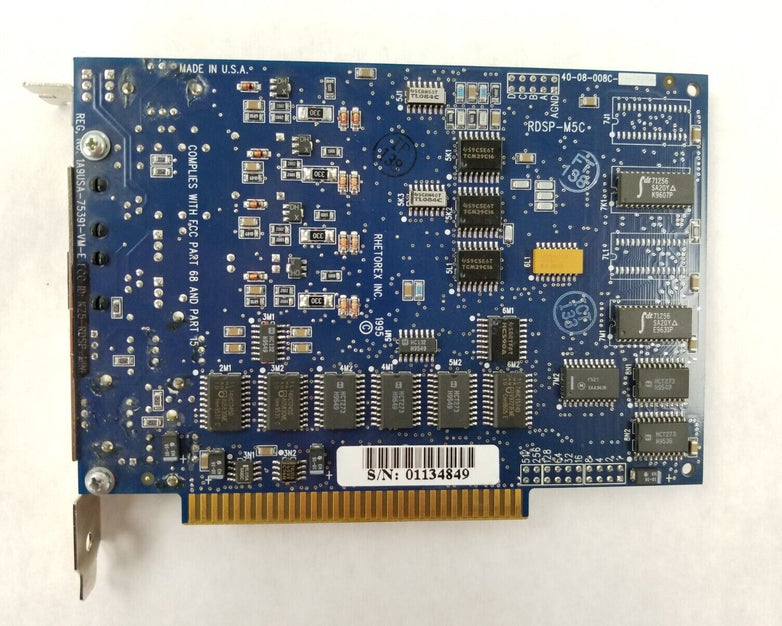 Rhetorex Dialogic 432 RDSP-M5C M5 ISA Board 4-Port AutoDialing 50-05-008 REV M