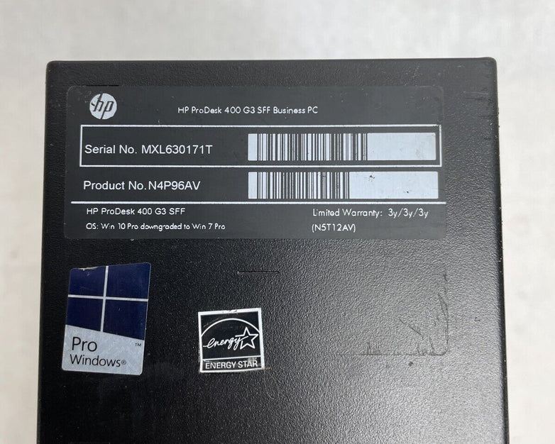 HP ProDesk 400 G3 SFF Intel Core i5-6500T 3.2GHz 4GB RAM No HDD No OS