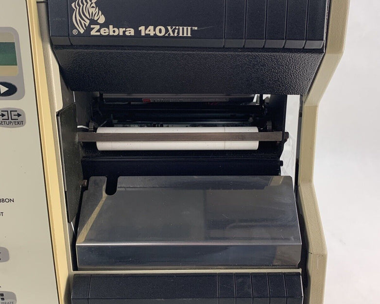 Zebra 140Xi III Label Thermal Printer 200 DPi Serial and Network Cracked Side