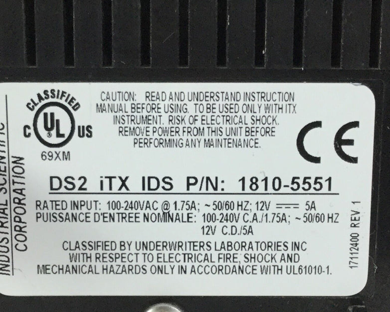 Industrial Scientific IDS Docking Station 1810-5551 Powers On w/Power Cord