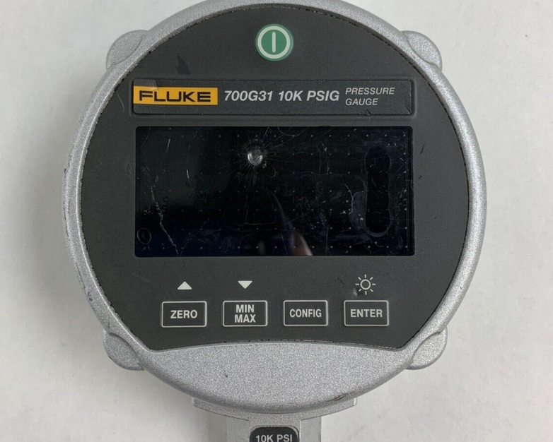Fluke 700G31 10K PSIG Pressure Gauge Calibrator Cracked Screen Untested