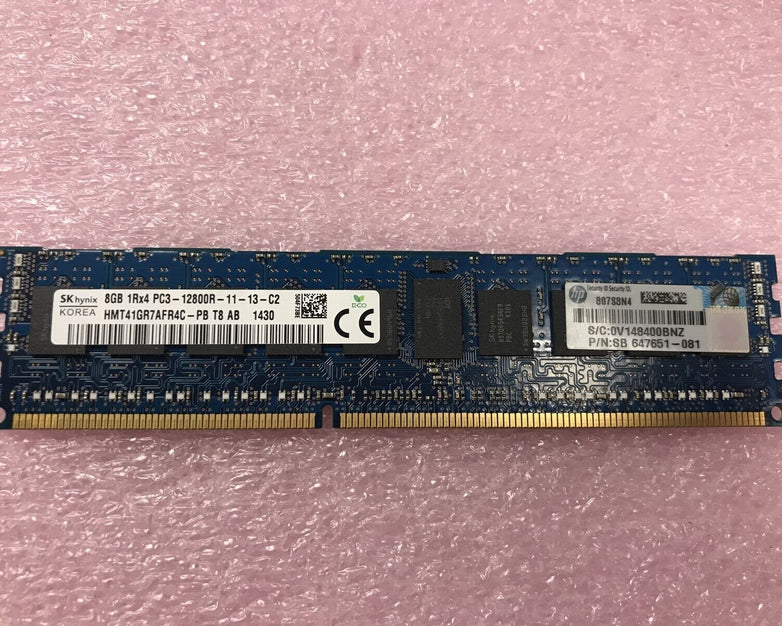 SK Hynix 24GB 1Rx4 PC3-12800R-11-13-C2 RAM HMT41GR7AAFR4C Lot of 3