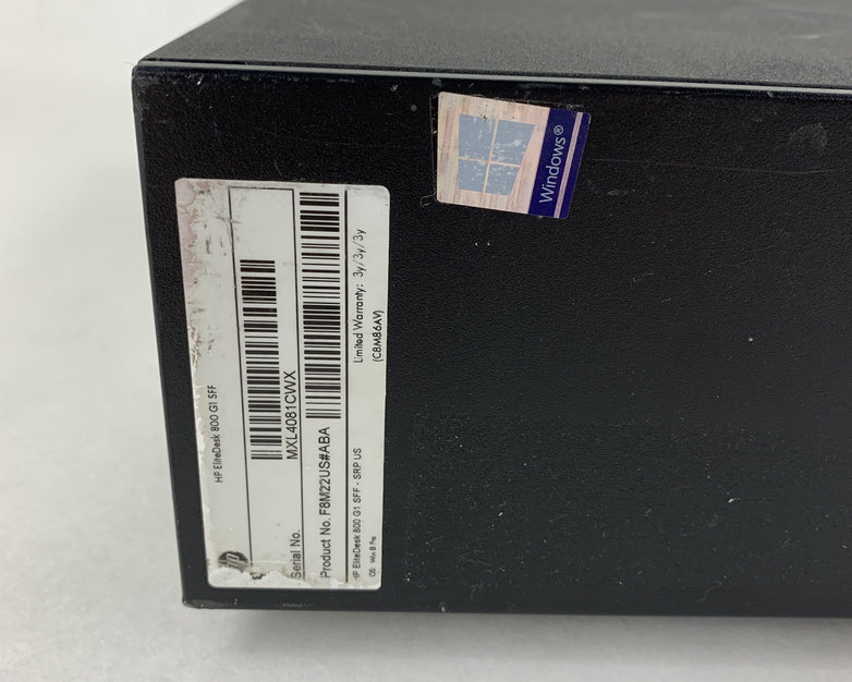 HP EliteDesk 800 G1 SFF Desktop i7-4770 3.4 GHz 4 GB RAM No OS No HDD
