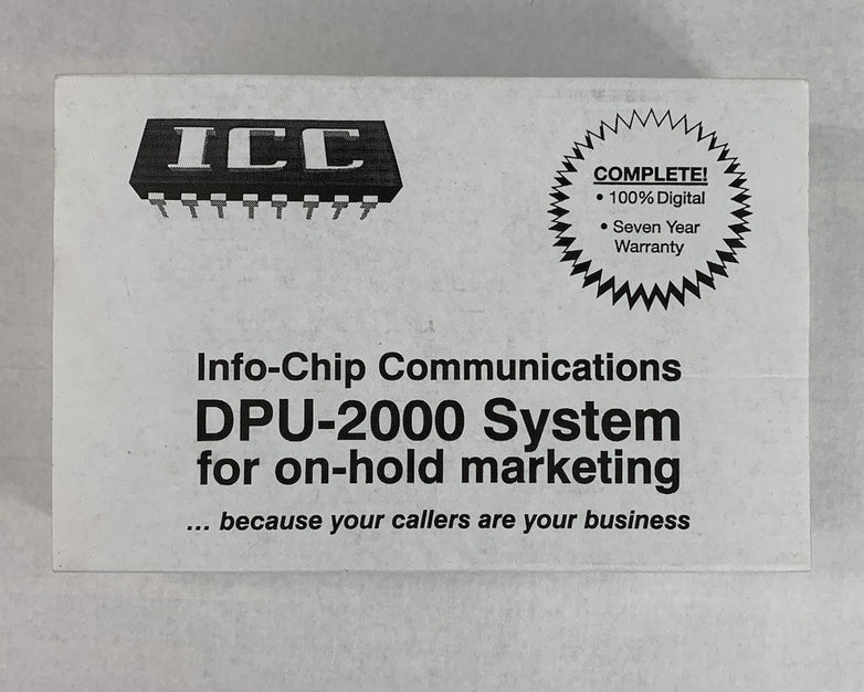 Info-Chip Communications DPU-2000 On-Hold Marketing System