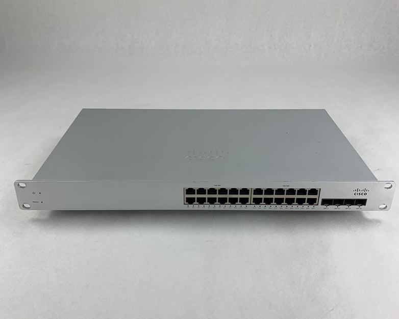Meraki Cisco MS220-24P 24-Port Gigabit PoE+ Network Managed Switch Tested Reset