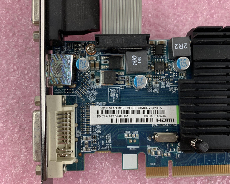 Sapphire 299-AE164-000SA AMD Radeon HD5450 1GB GDDR3 HDMI DVI VGA Low Profile