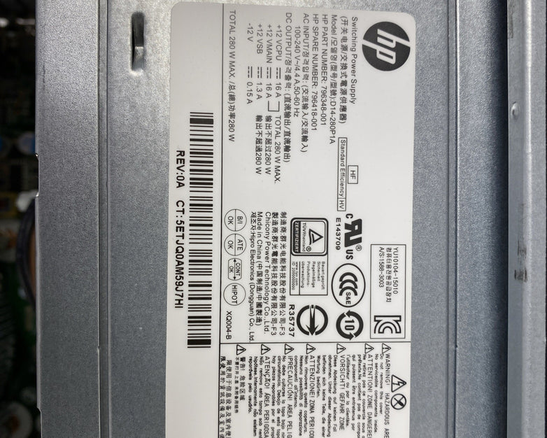 HP EliteDesk 800 G2 MT Intel Core i7-6700 3.40GHz 8GB RAM No HDD No OS
