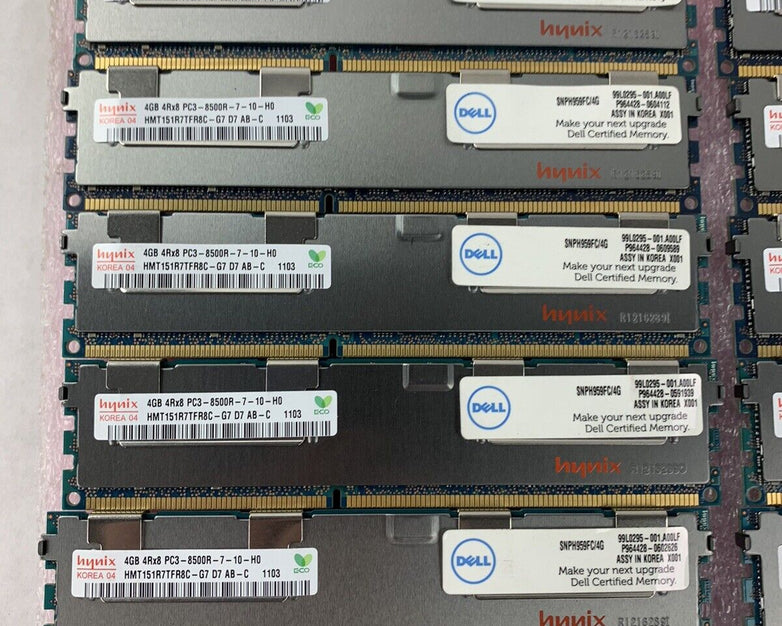 Lot of 48 Hynix4GB PC3-8500R-7-10-H0 Memory (HMT151R7TFR8C-G7 D7 AB-C)