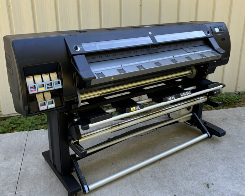 HP CQ869A Designjet L26500 Latex Printer Tested Needs Ink No Hard Drive No OS
