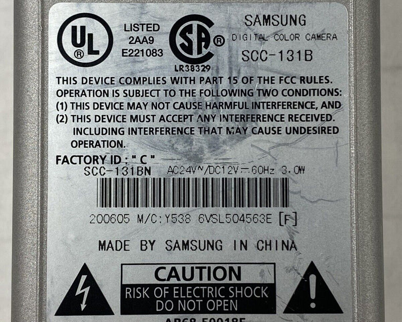 For Parts or Repair Samsung SCC-131B Digital Color Camera No Lens