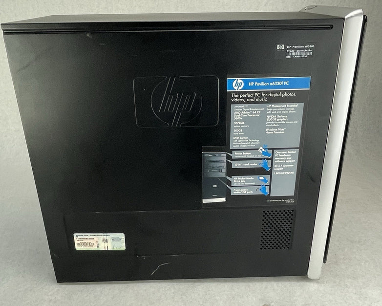 HP Pavilion a6330f MT AMD Athlon 64 8L 5600+ 2.80 GHz 3 GB DVD-RW No HDD No OS