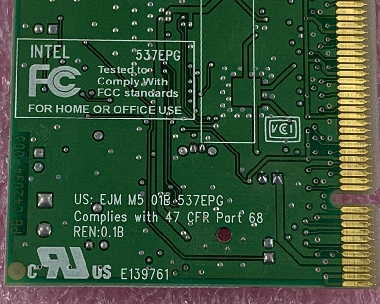 Intel 0X2749 Intel 537EPG 56K PCI Modem Card