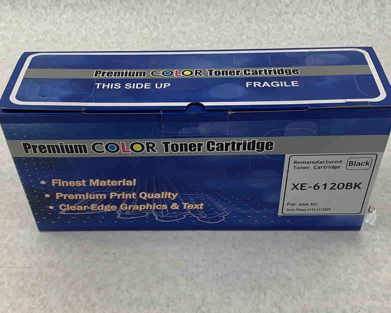 Premium COLOR XE-6120BK Toner Cartridge for Xerox Phaser 6120 6115 MFP