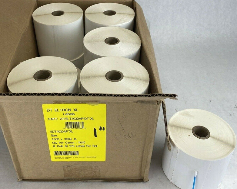 12 rolls x 970 labels Eltron 701*ELT4030AP*DT*XL thermal printer 4" x 3"