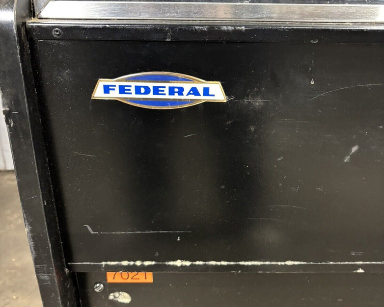 Federal Industries RSSM678R-3 Black 71" Self Serve Four Shelf Air Curtain Powers