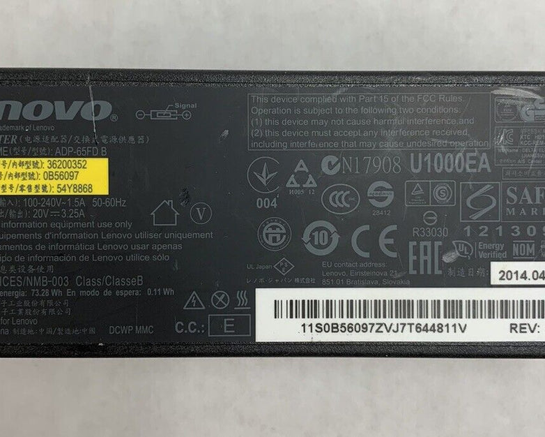 Lenovo ADP-65FD B 65W AC Adapter (Lot of 4)