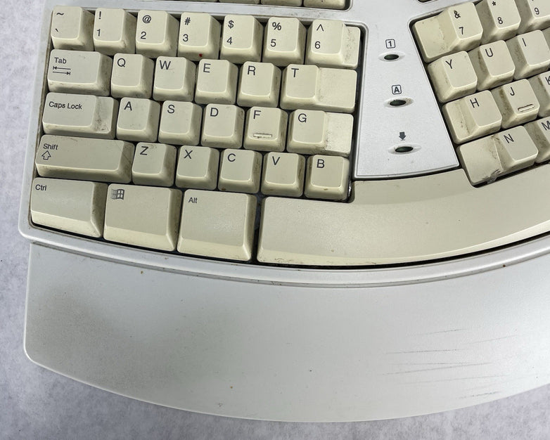 Vintage Microsoft Natural Keyboard Elite White Cream Ergonomic Keyboard