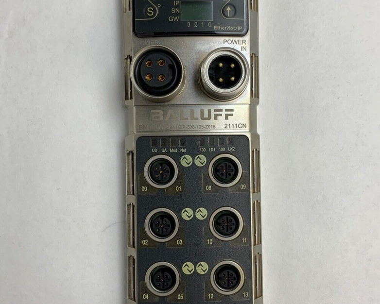 Balluff BN1006A Distribution Box 8-In/8-Out M12 Ports BNI EIP-50 Untested