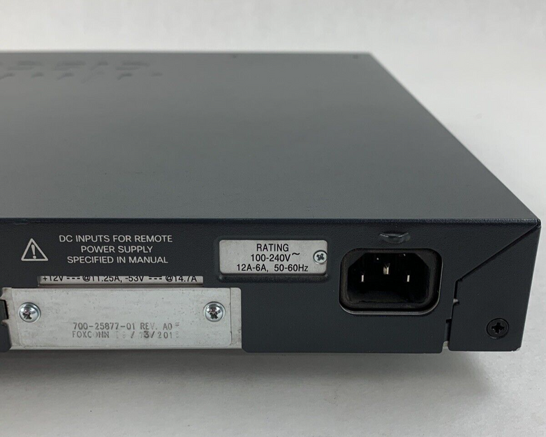 Cisco WS-C2960X-48FPS-LV05 48Port POE+ Switch Tested W/C2960X-STACK No OS