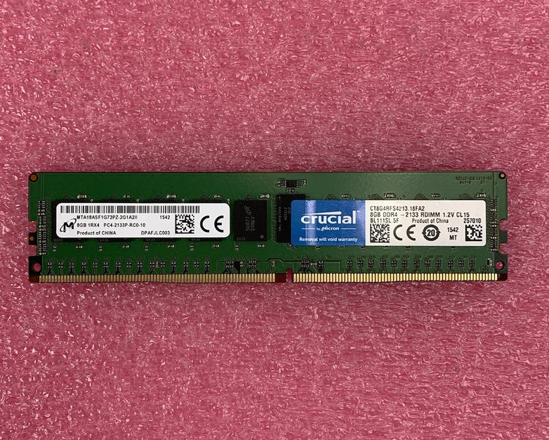 Crucial 8GB (1 x 8GB) PC4-17000 DDR4-2133 Memory CT8G4DFS8213.C8FBD1 (Lot of 4)