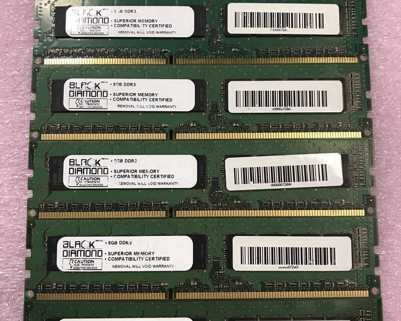 Black Diamond 48GB Kit 6x8GB DDR3 Server Ram (Lot of 6)