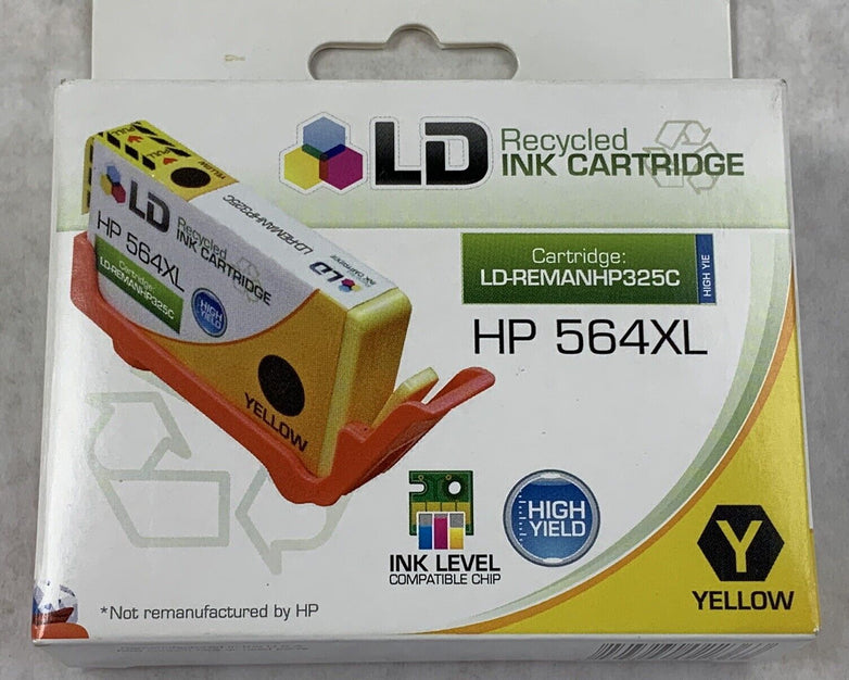 LD Yellow Ink Cartridge for HP 564XL Factory Sealed