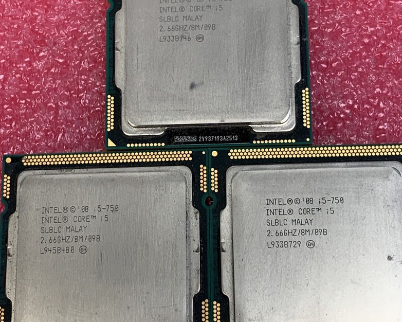 Intel Core i5 750 2.66GHz Quad-Core BX80605I5750 Processor (Lot of 3)
