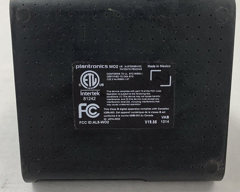 Plantronics WO2 Wireless Headphone Charging Base W/ AC Adapter