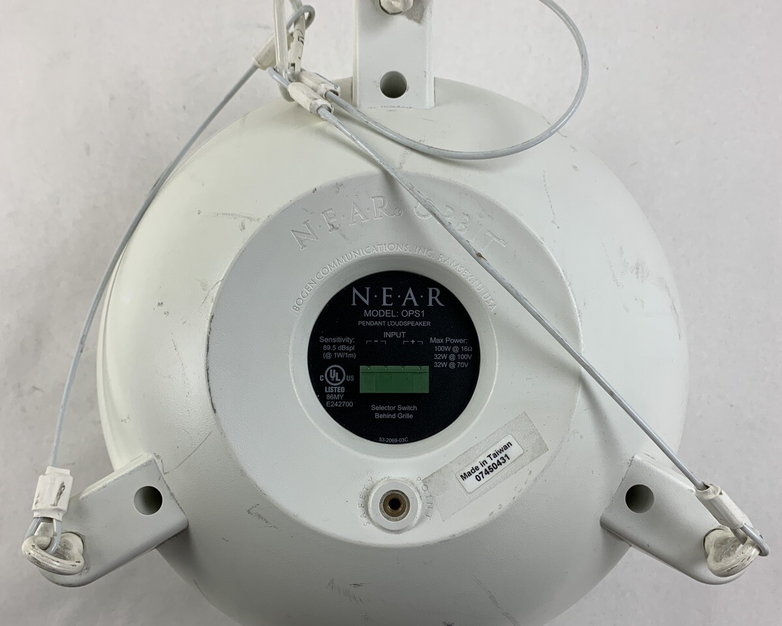Bogen NEAR Orbit OPS1 Pendant Loud Speaker Ceiling Hanging 100W 16-ohm Tested