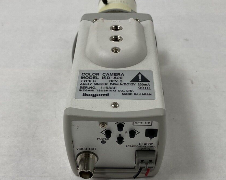 Ikegami ISD-A20 Color Security Camera 1/3" 2.7-12mm Lens For Parts or Repair