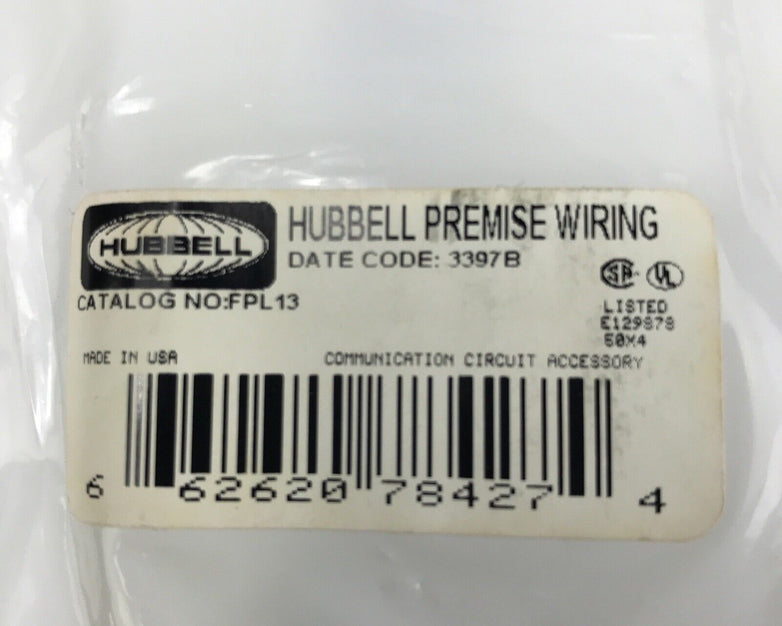 Hubbell Premise Wiring FPL12 2 Space Jack Plate Off White