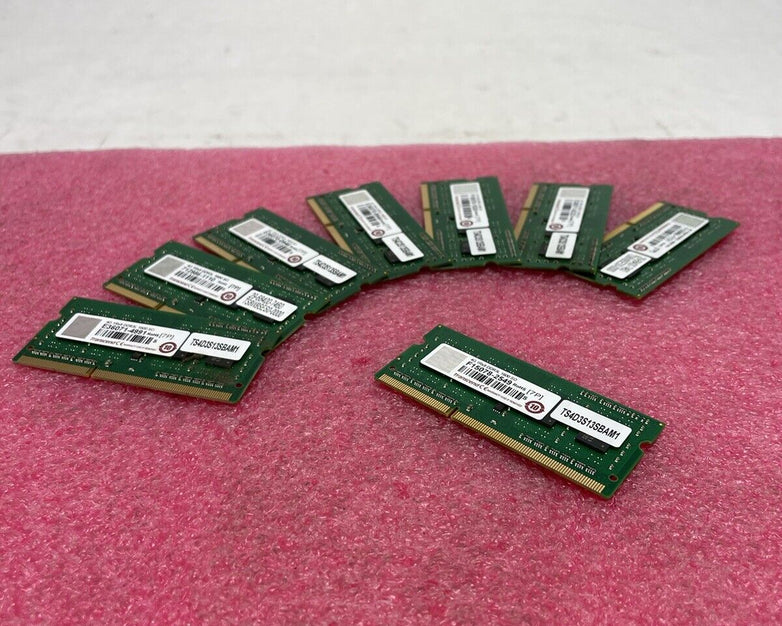 Transcend TS4D3S13SBAM1 4G 1Rx8 DDR3L 1600 SO Memory Module Lot of 8