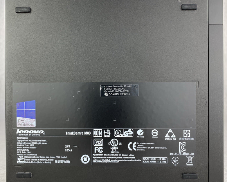 Lenovo ThinkCentre M83 Micro Quad Core i5-4590T 2.0GHz 8GB RAM WiFi No AC HDD OS