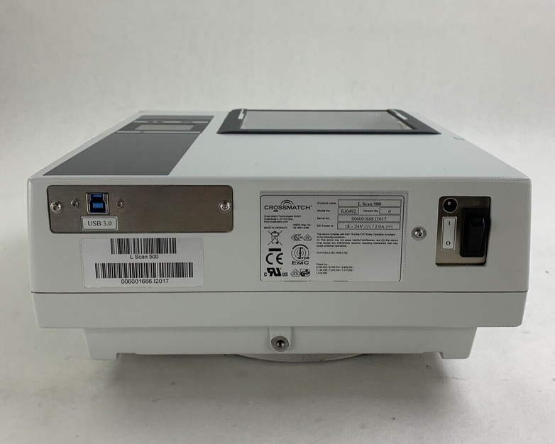 Crossmatch L Scan 500 Fingerprint Scanner RJ0492 No Power Cord Power Tested
