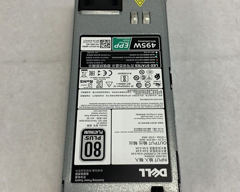 Dell Switiching Power Supply E495E-S1 80 Plus Platinum (Lot of 2)