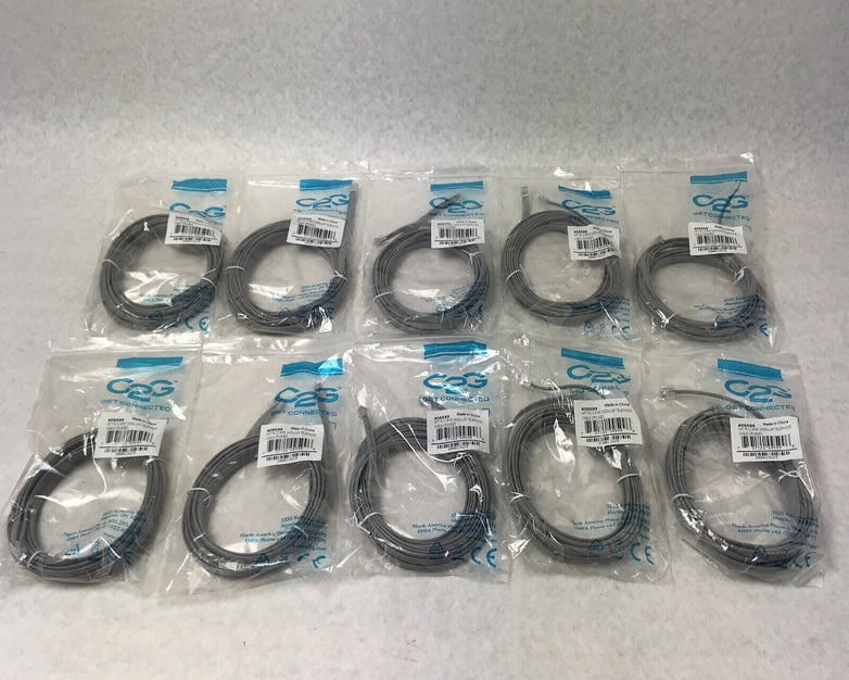 14ft RJ12 6P6C Modular Telephone Cable Crossed Line Cord (Lot of 10)