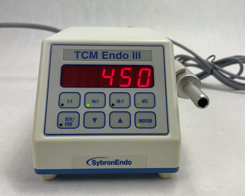 SybronEndo TCM Endo III Endodontic Motor with Handpiece No Pedal Power Tested