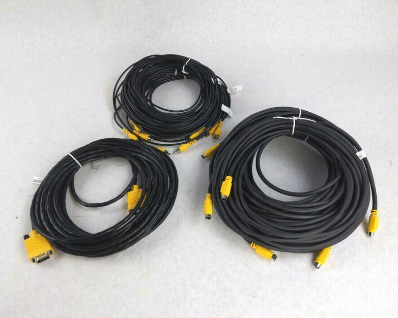 VS4000 Monitor Cables Lot of 9 2215-10305-001 1x VGA, 4x Composite, 4x S-Video