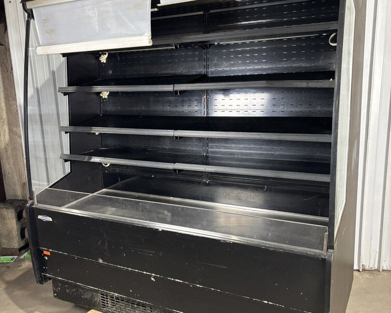 Federal Industries RSSM678R-3 Black 71" Self Serve Four Shelf Air Curtain Powers
