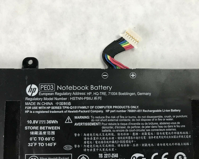 HP Notebook Li-ion Battery PE03 HSTNN-PB6J (Lot of 2)