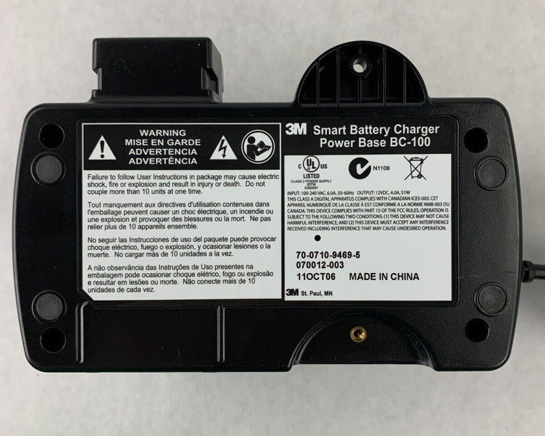 3M BC-100 Smart Battery Charger BC-210 w/ 3M BC-210A Smart Adapter Power Tested